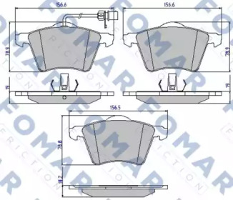 FOMAR FRICTION fo814781 -  Комплект тормозных колодок, дисковый тормоз